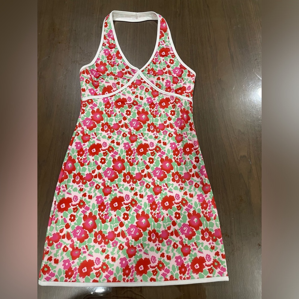Floral Halter Neck Dress